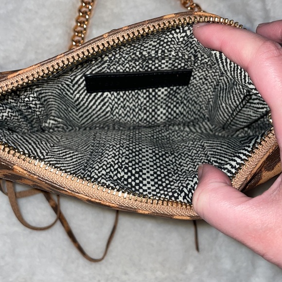 Rebecca Minkoff Mini Mac Leopard and Rose Gold Crossbody Bag - Picture 10 of 13